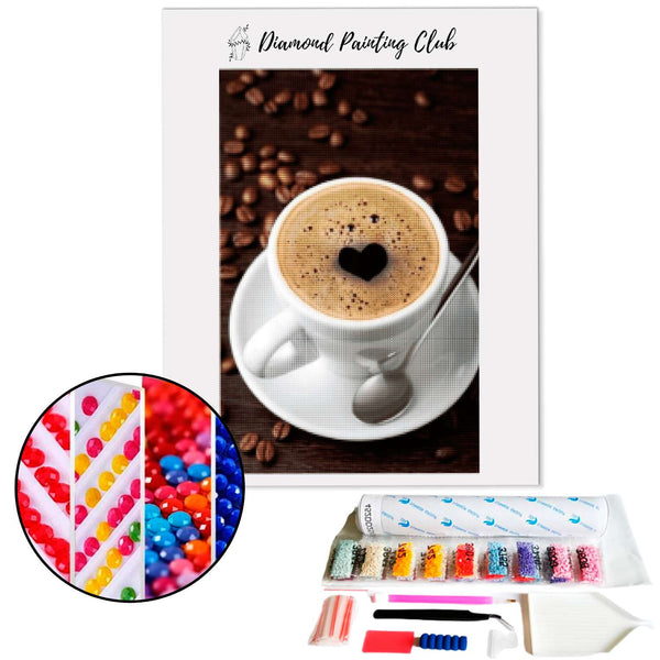 Diamond painting Café coeur | Diamond-painting-club.us