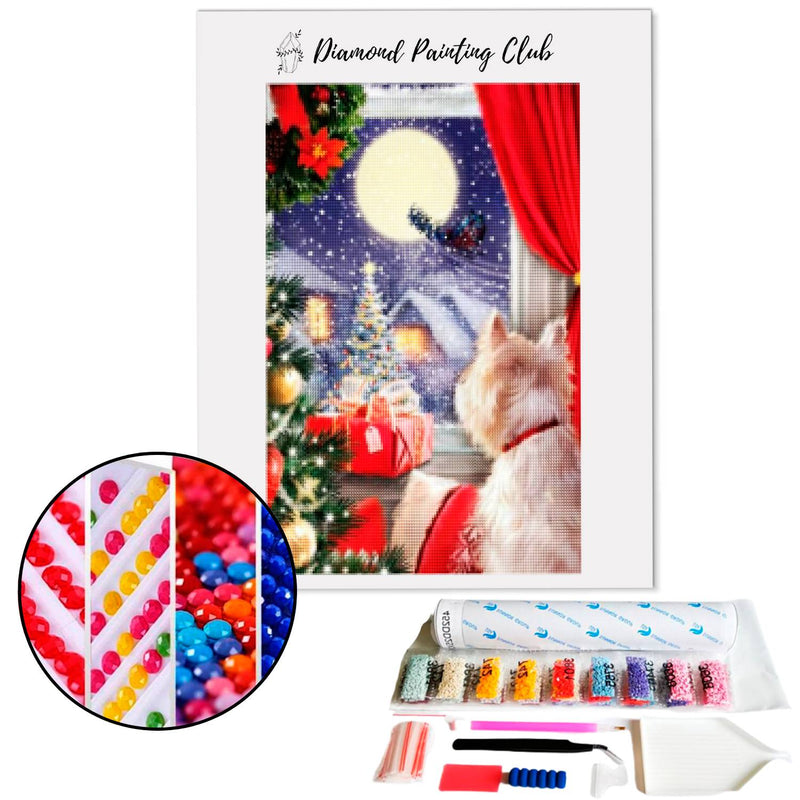 Diamond painting Dog & Santa Claus | Diamond-painting-club.us