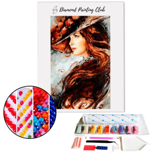 Diamond Painting Woman with Hat | Diamond-painting-club.us