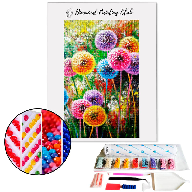 Diamond Painting Colorful Dandelions | Diamond-painting-club.us