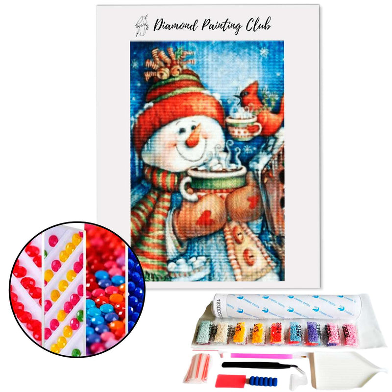 Diamond painting Snowman | Diamond-painting-club.us