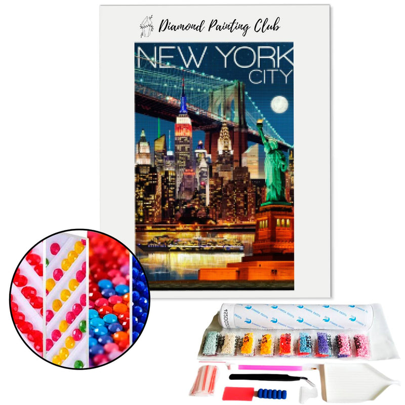 Diamond Painting New York and Statue of Liberty | Diamond-painting-club.us