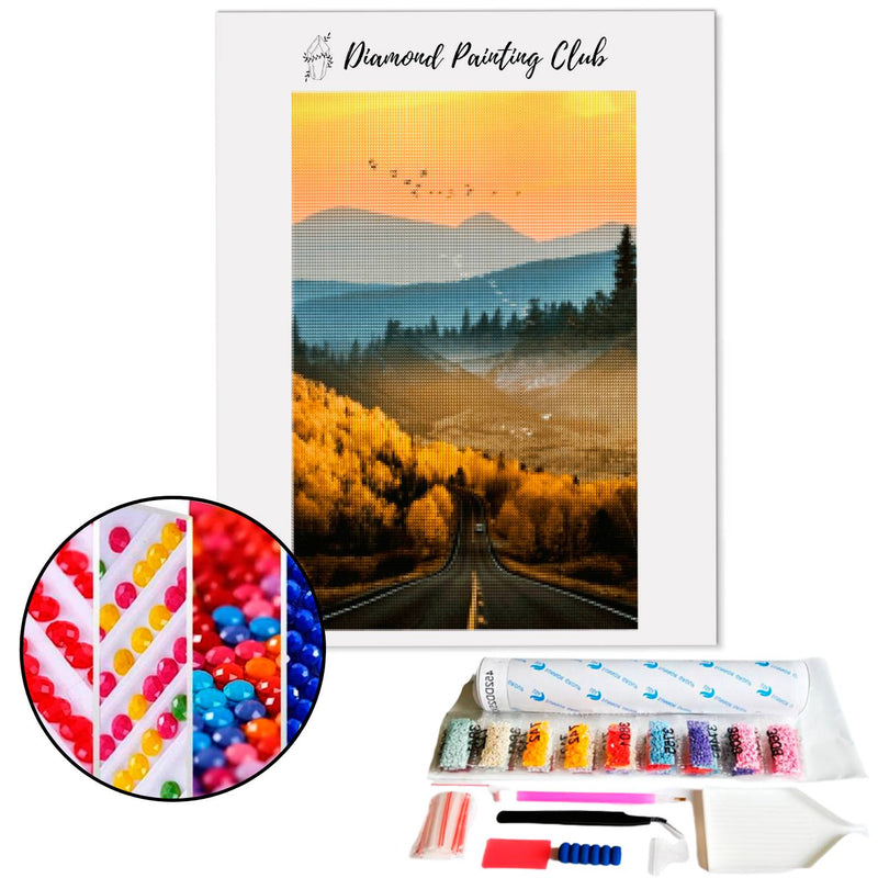 Diamond painting Mountain Road | Diamond-painting-club.us