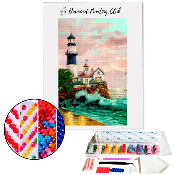 Diamond painting Coastal Lighthouse. | Diamond-painting-club.us