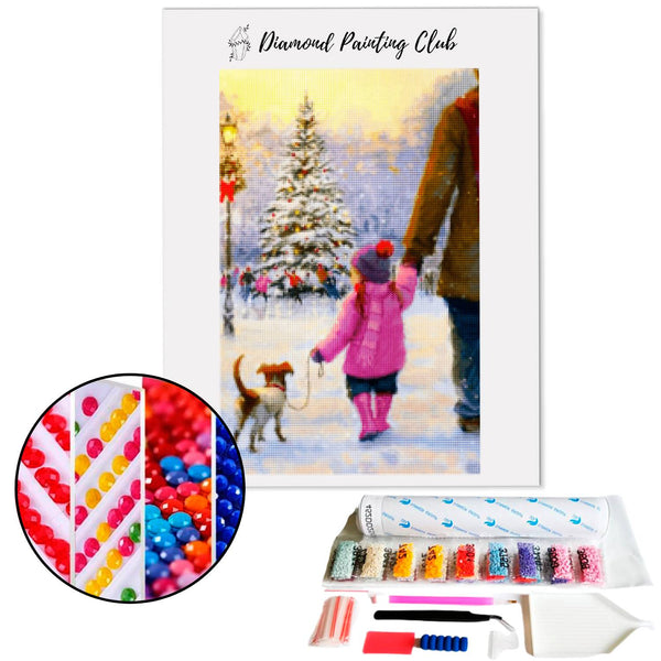 Diamond painting Winter Walk | Diamond-painting-club.us