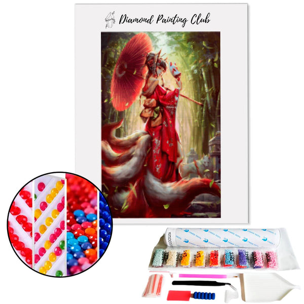 Diamond painting Kumiho Nine-tailed Fox. | Diamond-painting-club.us