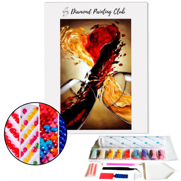 Diamond Painting Red & White Wine | Diamond-painting-club.us