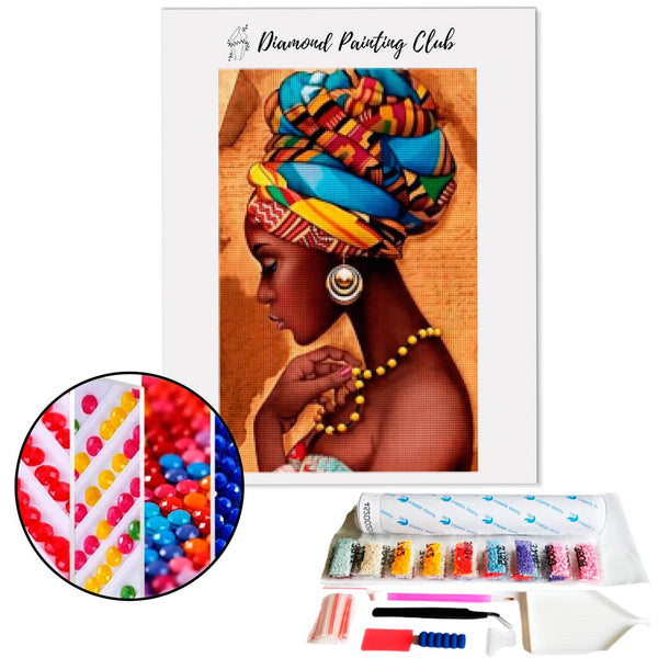 Diamond painting African Woman | Diamond-painting-club.us