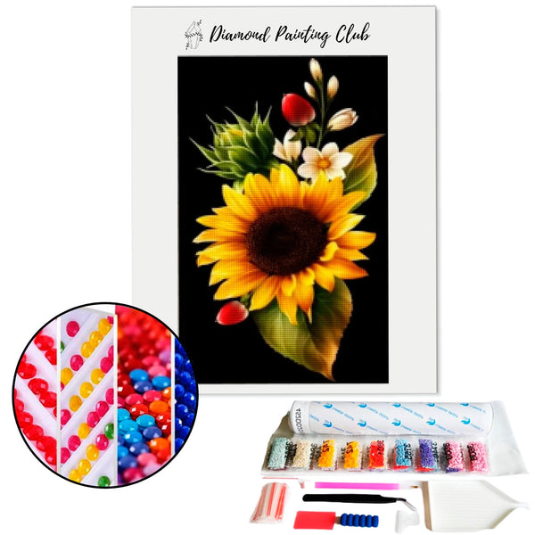 Diamond Painting Sunflower Branch in Bloom | Diamond-painting-club.us