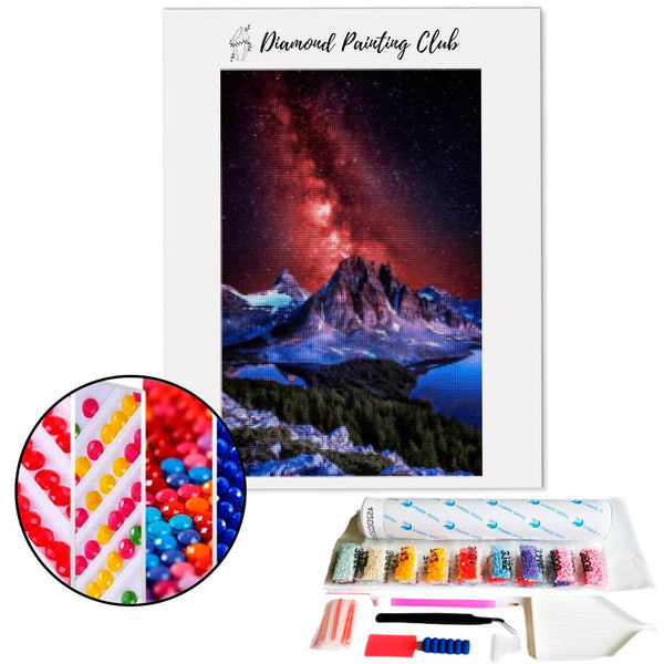 Diamond painting Mountain Starry | Diamond-painting-club.us