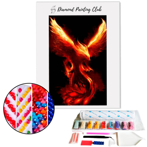 Diamond painting Phoenix on fire | Diamond-painting-club.us