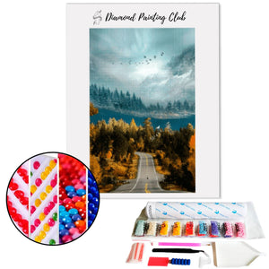 Diamond painting Forest Road | Diamond-painting-club.us