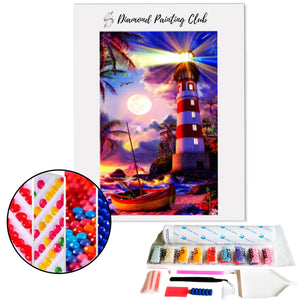 Diamond Painting Lighthouse on the Beach | Diamond-painting-club.us