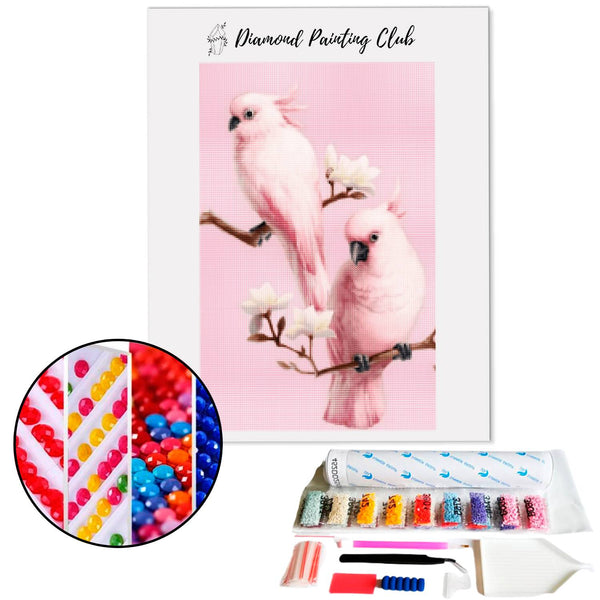 Diamond Painting Pink Parrot | Diamond-painting-club.us