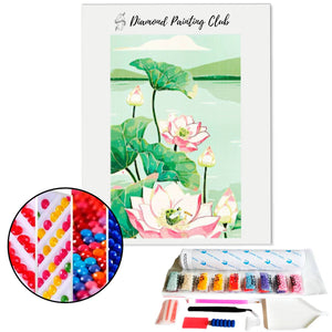 Diamond Painting Lotus Print | Diamond-painting-club.us