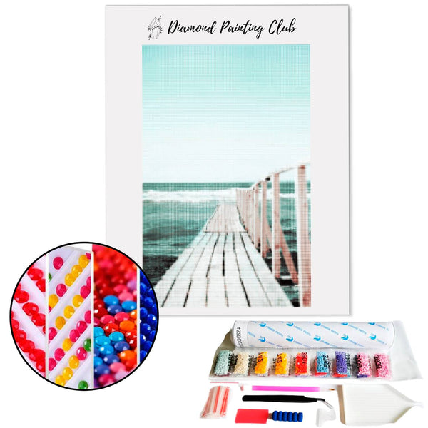 Diamond Painting Pontoon on a Beach | Diamond-painting-club.us