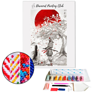 Diamond painting Rising Sun Samurai. | Diamond-painting-club.us