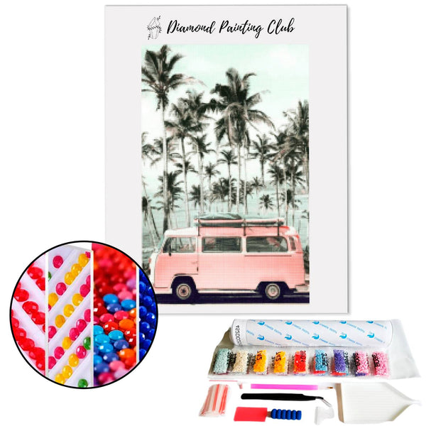 Diamond Painting Tropic and Van | Diamond-painting-club.us