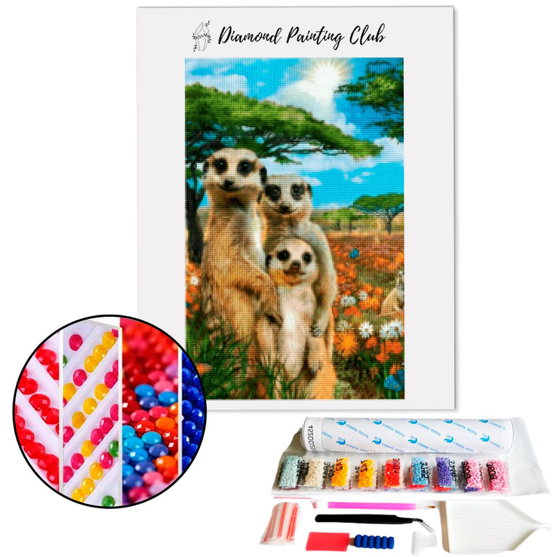 Diamond Painting Mongoose Family | Diamond-painting-club.us