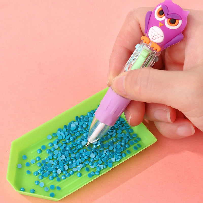 Colorful Owl diamond painting pen | Diamond-painting-club.us