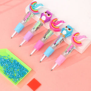 Colorful Owl diamond painting pen | Diamond-painting-club.us