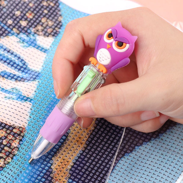 Colorful Owl diamond painting pen | Diamond-painting-club.us