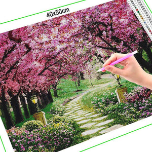 Diamond painting Floral Pathway | Diamond-painting-club.us