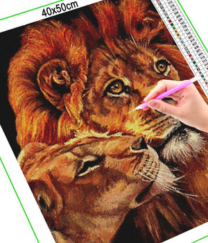 Diamond Painting Lion & Lioness. | Diamond-painting-club.us