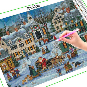 Diamond painting Christmas Village | Diamond-painting-club.us